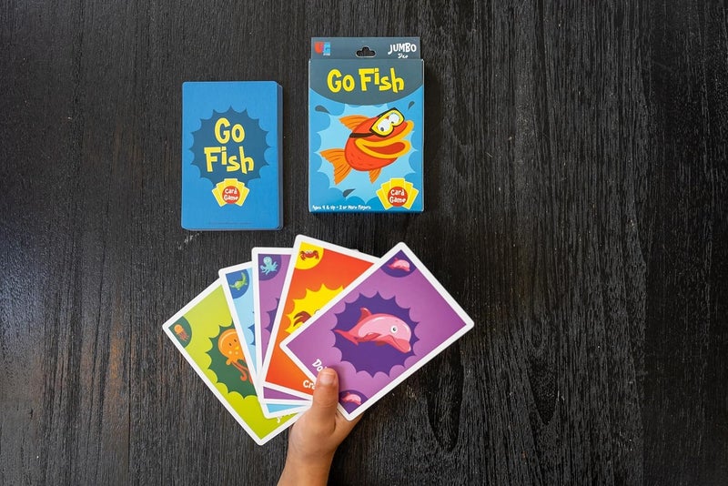 University Games Go Fish Card Game - Jumbo Size, Colorful Animal Cards for Kids Ages 4 and Up, Fun Family and Educational Game - Image 2